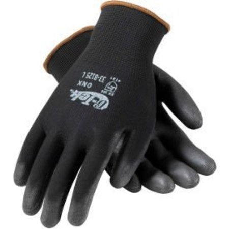 PIP PIP® 33-B125/L G-Tek® GP„¢ General Duty Nylon Glove, Polyurethane Coated, Black, L 33-B125/L